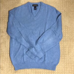 Brooks Brothers Cotton V- Neck Sweater - Sz M
